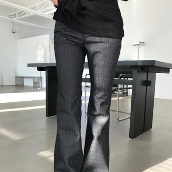 NON-FADED STRIPED JEANS