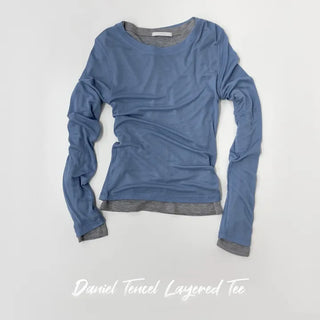 Daniel Tencel Layered Long Sleeve Tee