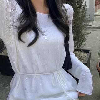 Laeli Strap Boat Neck Raglan Knit