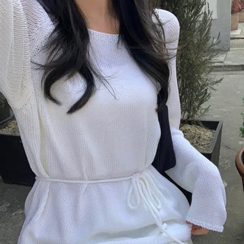 Laeli Strap Boat Neck Raglan Knit