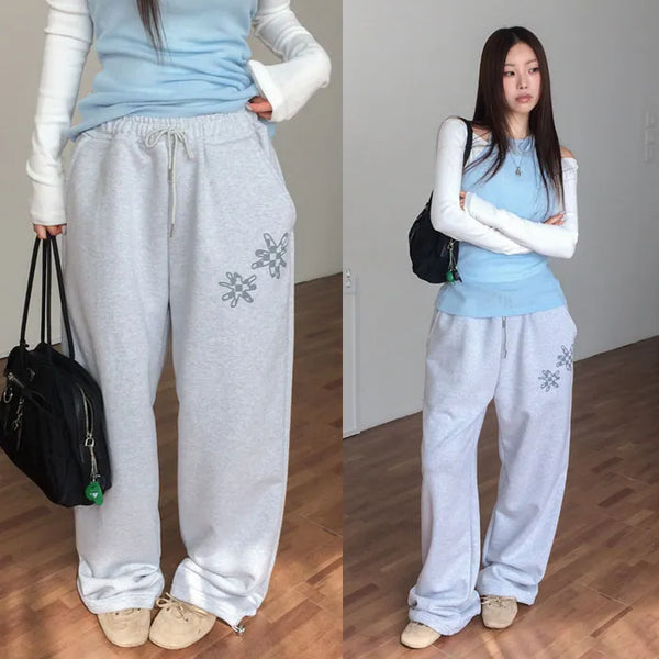 A-Ten Checker Banding Wide Pants