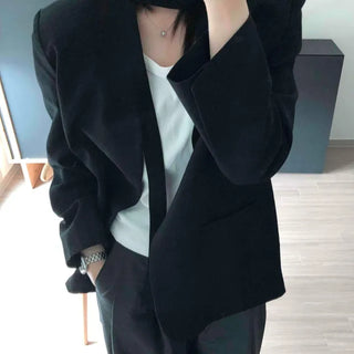 Slim Fit One-Button Long Tailored Jacket