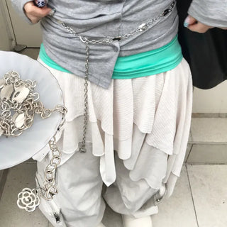Rose oval chain unique belt