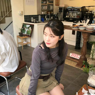 Tiered Frill A-Line Safety Pants Integrated Mini Skirt