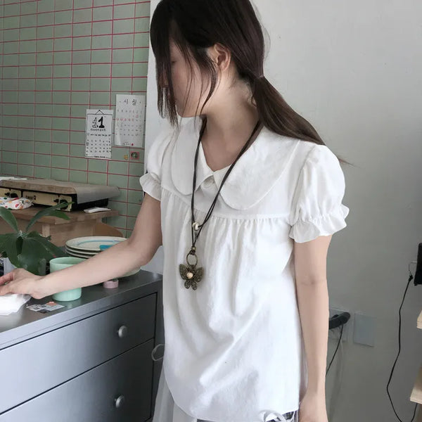 Saki Round Collar Blouse