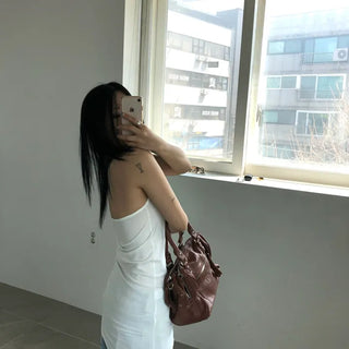 Halter Neck Asymmetrical Sleeveless Top