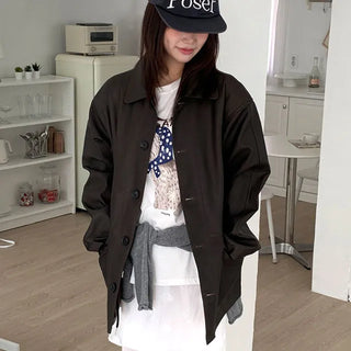 Melt Leather Half Jacket 2 colors