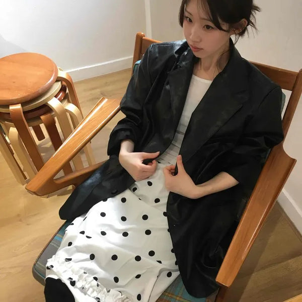 High-waisted Dot Shirred Frill A-line Midi Skirt