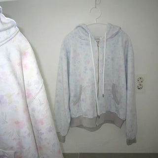 Flower Zip-up Hoodie