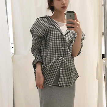Folder High-Waisted Slim Fit Long Skirt