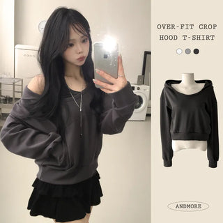 Fit Guaranteed, Daily Plain Delicate Avant-garde Loose Fit Hoodie