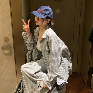 Burnett Seersucker Check Oversized Shirt