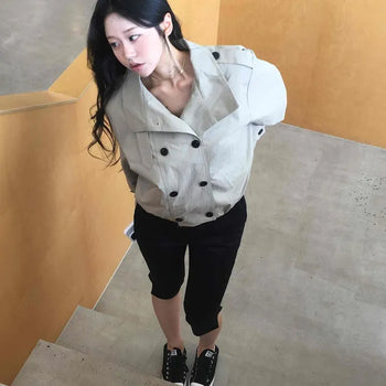 Straight-fit basic Capri pants