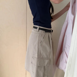 Eck Cargo Vintage Washed Midi Skirt