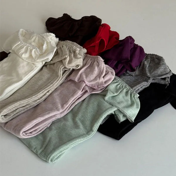 Hidiz Ruffle Color Leg Warmers