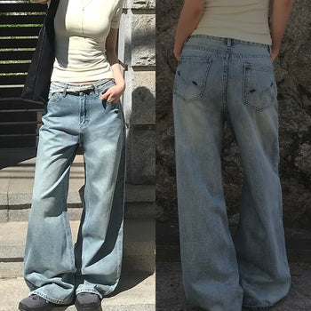 Buyni Bag Embroidery Denim Pants