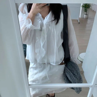 Ruffle Frill Blouse 2 colors