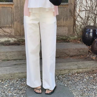 Lumid Semi-Wide Straight Cotton Pants