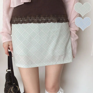Guide Check Silky Skirt