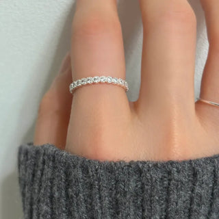 All-Round 2mm Cubic Silver Ring