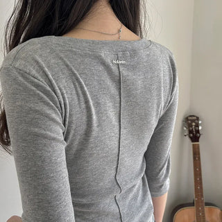 DM 3/4 Sleeve Soft Pintuck T-shirt