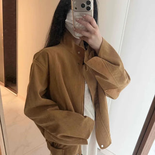 Loose-fit Snap-button Basic Short Jumper