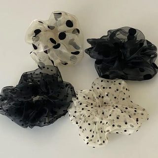 Laylit Chiffon Dot Scrunchie