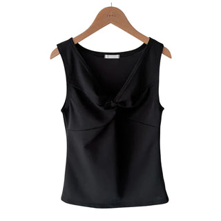 Rose Shirred Sleeveless Top   Feminine SpringSummer Sleeveless Top
