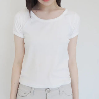 U-neck modal half tee  / U-neck modal short sleeve tee