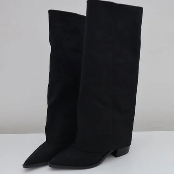 Linen Fold Boots