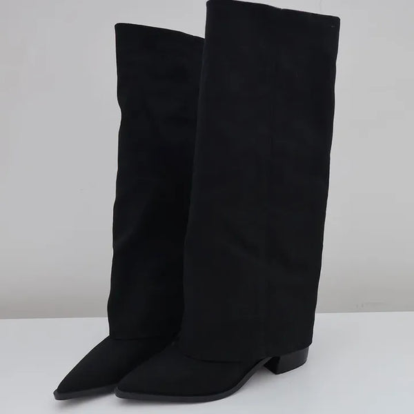 Linen Fold Boots