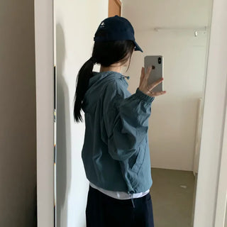 [Beautiful Colors/Unisex/Rainy Season Essential] Melo Oversized Hooded Windbreaker