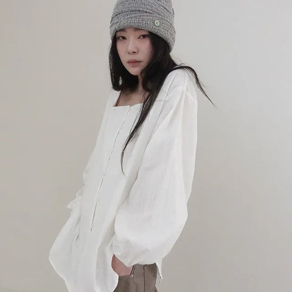 Wish Strap Square Neck Blouse