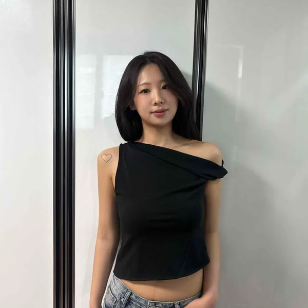 Drape Plain Relaxed Fit Daily Sleeveless