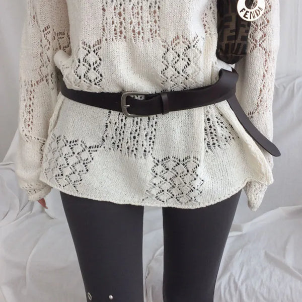 Frundy Square Leather Belt