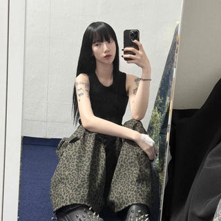 Wide Leopard Daily Casual Long Pants