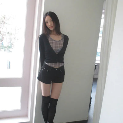 Retro Studded Shorts (2 colors)