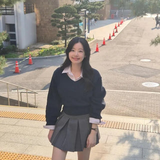 Pintuck Flare A-Line Mini Skirt
