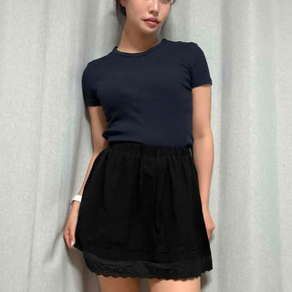 String A-line Mini Skirt