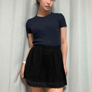 String A-line Mini Skirt