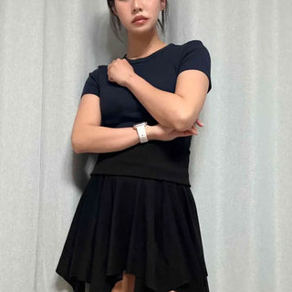 Asymmetrical Flare A-Line Mini Skirt