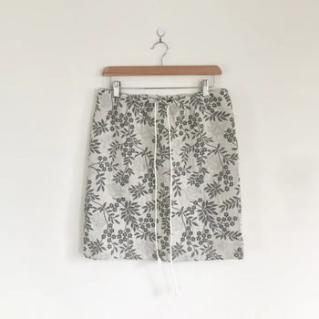 Nako Flower Embroidered Midi Skirt