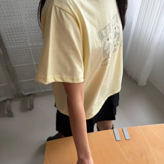 Heart Bear Print Short Sleeve T-shirt