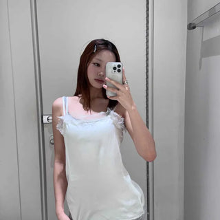 H-line Plain Strap Sleeveless Mini Dress