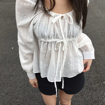 Ribbon Puff Blouse