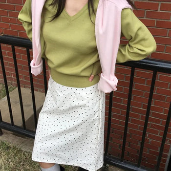 Boat V-neck Knit