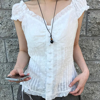 Menta Gemstone Rope Long Drop Necklace