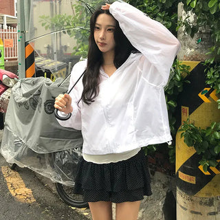 Dean Dot Elastic Waist Mini Skirt