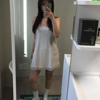 Plain Strap A-Line Sleeveless Mini Dress