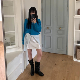 Bagel satin skirt